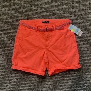 Peach Mid Rise shorts